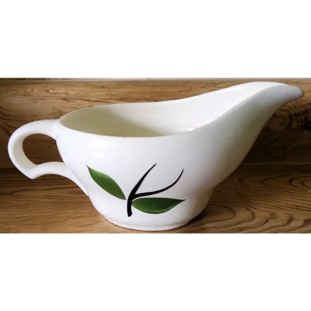 Blue Ridge USA Southern Pottery Dixie Dogwood Gravy Boat Hand-Painted Vintage